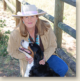 Karen with Bernese dog